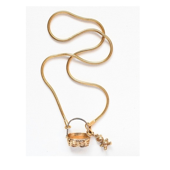 SOLD—Lucky Sunday Teddy Necklace - Picture 1 of 3